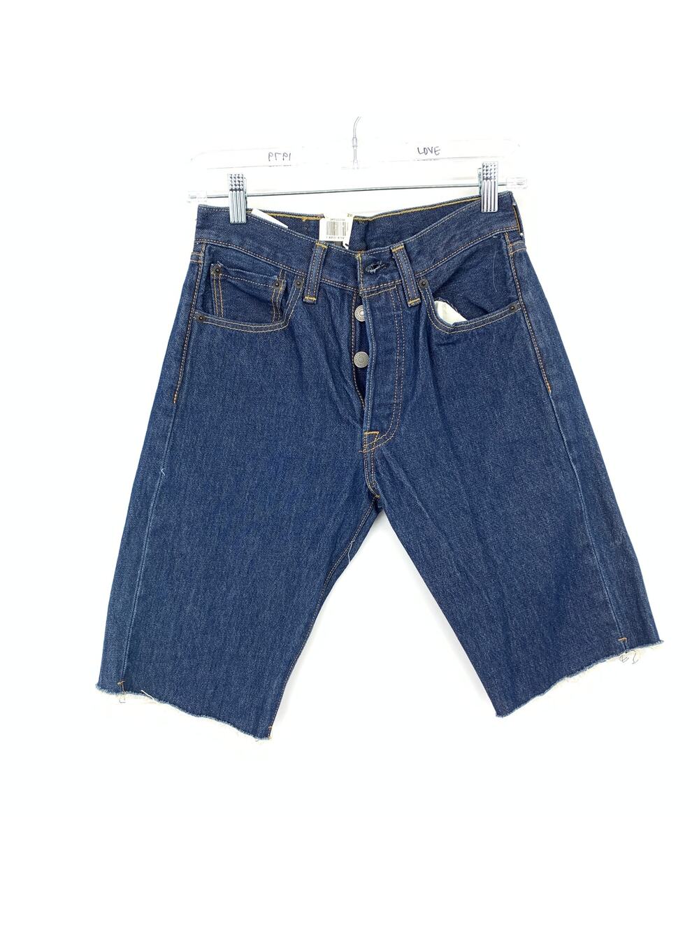 Levis 501 Jean Shorts Womens Size 28 Medium Wash Denim Button Fly NEW